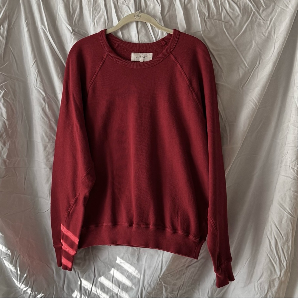 THE GREAT. College sweatshirt - size 2 medium - red - EXCELLENT pre-loved